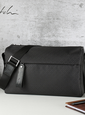 SATCHI/沙驰休闲轻便单肩斜挎包通勤出差男士外出便携包短途旅行