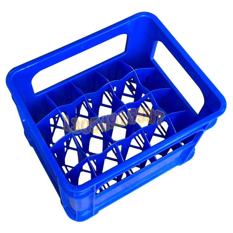 20格600毫升啤酒箱运输周转筐高叠盘加厚塑胶饮料瓶收纳坐装饰框