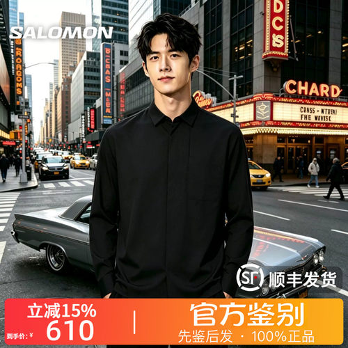 SALOMON萨洛蒙正品SS26 PL LS WOVEN长袖衬衫男款LOGO白标C29193