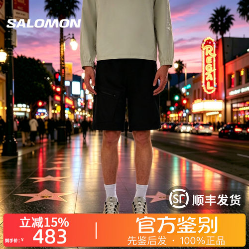 SALOMON萨洛蒙正品OUTDOOR系列吸湿排汗合身运动短裤男款C22127
