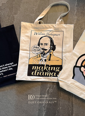 duet originals 设计师原创 T恤同系列棉布制环保购物袋