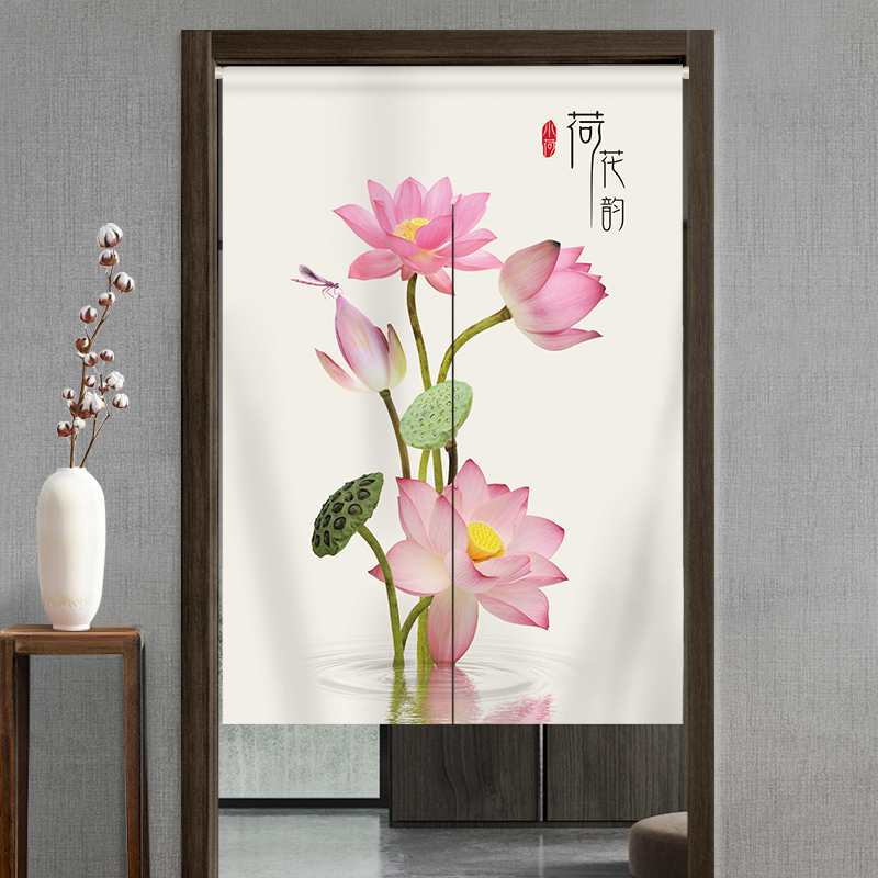 门帘卧室房间家用新中式2024新款家用厨房卫生间遮挡隐私半截帘