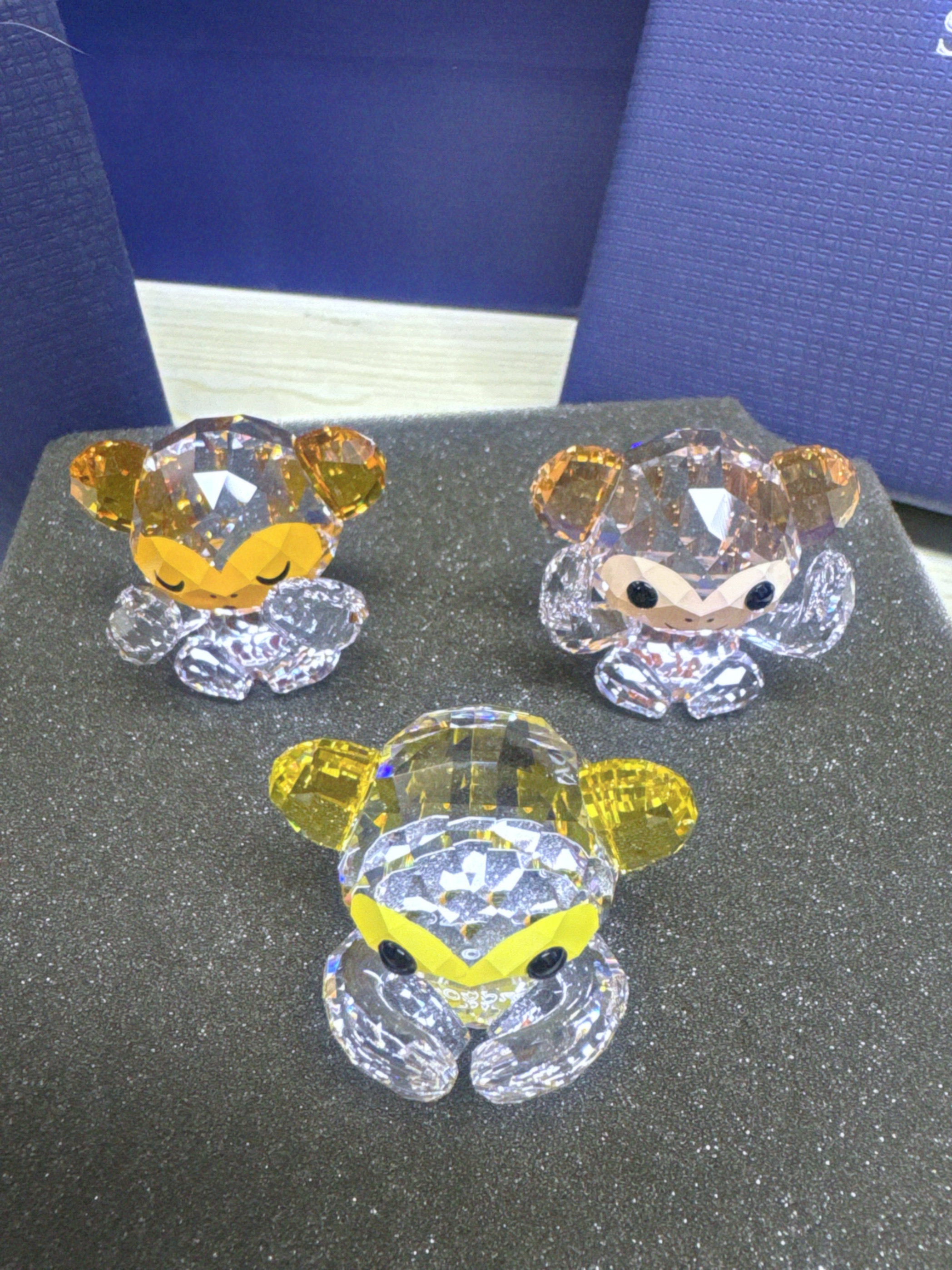 施华洛世奇正品 三只聪明猴水晶摆件 5428005 全新正品