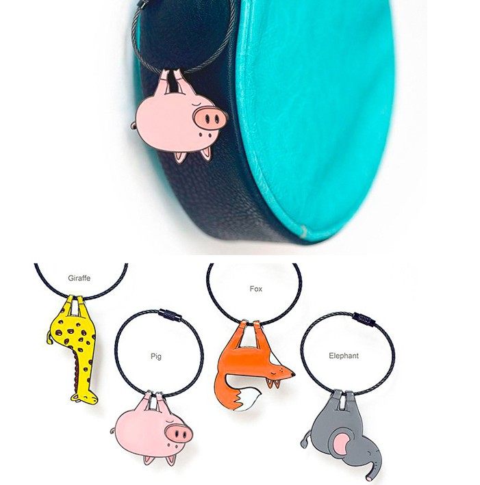 八门虫社哎呦二代合金钥匙扣圈包包挂件创意可爱韩国钥匙环长颈鹿