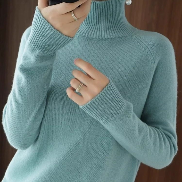 2025秋冬新款半高领针织衫亲肤女套头毛衣打底内搭基础款上衣,女装/女士精品,毛针织衫,淘宝优惠券,粉丝福利购,淘宝优惠卷