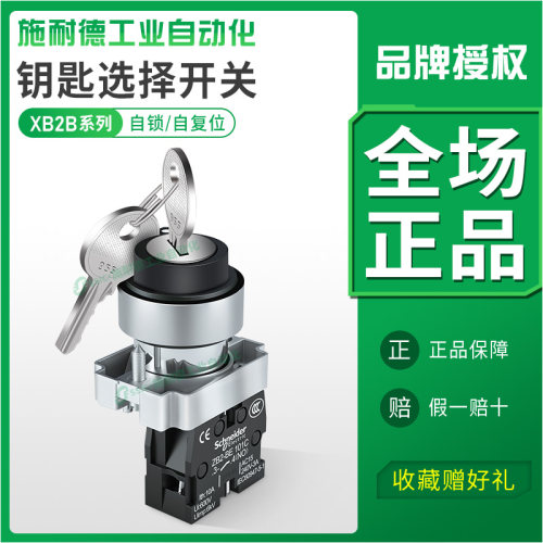 施耐德钥匙开关22mm金属