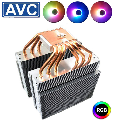 AVC铜管散热器大霜塔风扇