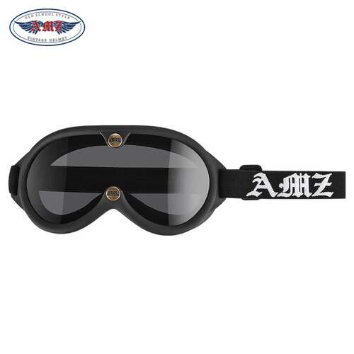 AMZ复古护目镜34盔机车骑行摩托