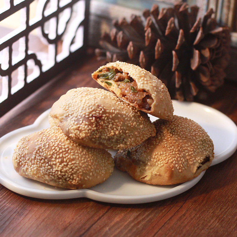 永泰葱油饼手工香酥葱饼柴烤土炉现做福建特产光饼福州传统小吃