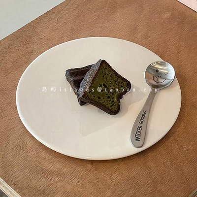 简约奶白色下午茶点心平盘高级感