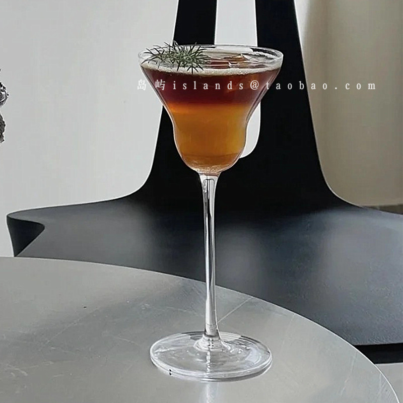 日式ins风铃铛造型鸡尾酒杯红酒杯葡萄酒杯创意网红玛格丽特调杯