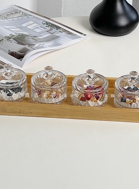 网红ins风玻璃布丁杯套装冰淇淋甜品雪糕碗小吃水果酸奶带盖小碗