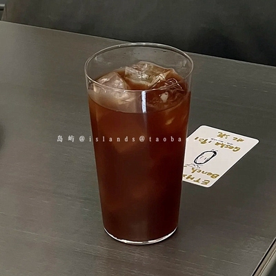 简约ins透明玻璃杯夏天咖啡厅