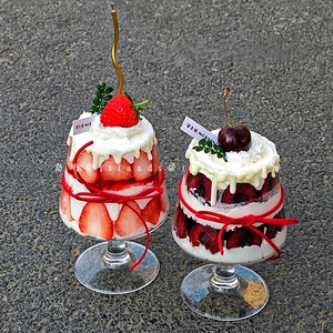 ins浪漫玻璃车厘子蛋糕杯