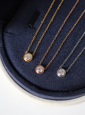 鼻屎钻露丝同款18K包金单钻包边镶嵌培育钻灵动一颗钻agate风格