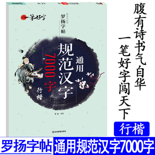 罗扬字帖一笔好字通用规范汉字7000字行楷常用字楷体字帖初学者硬笔书法教程字体漂亮楷书入门练字本笔字速成练字神器临摹钢笔书籍