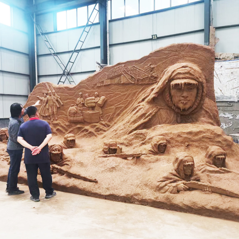 抗美援朝铸铜雕塑长津湖战役冰雕连铜像定制纯铜红军娘子军雕像