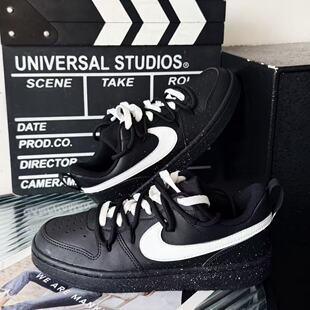 【定制球鞋】Nike Court Borough纯净之雪小众低帮儿童板鞋青少年