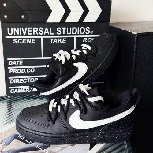 【定制球鞋】Nike Court Borough纯净之雪小众低帮儿童板鞋青少年
