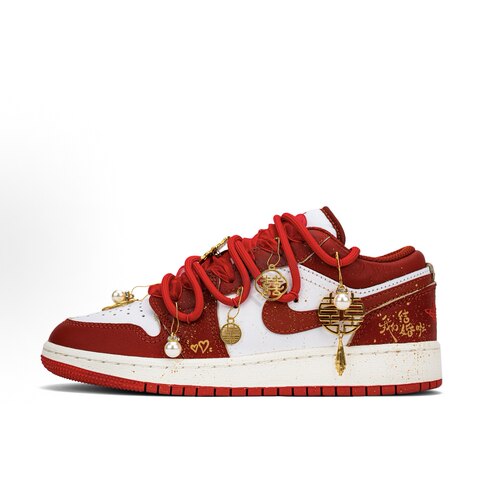 【定制球鞋】Jordan Air Jordan 1 婚鞋 秀禾 复古篮球鞋