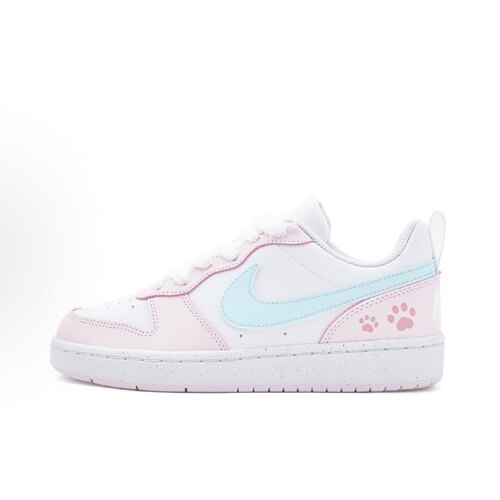 【定制球鞋】 Nike Court Borough Low 甜心猫爪低帮粉蓝DV5456