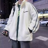 温柔风冬装高街时尚潮流羊羔绒加厚保暖奶fufu好看的情侣外套男女，男装棉衣，星座208-1