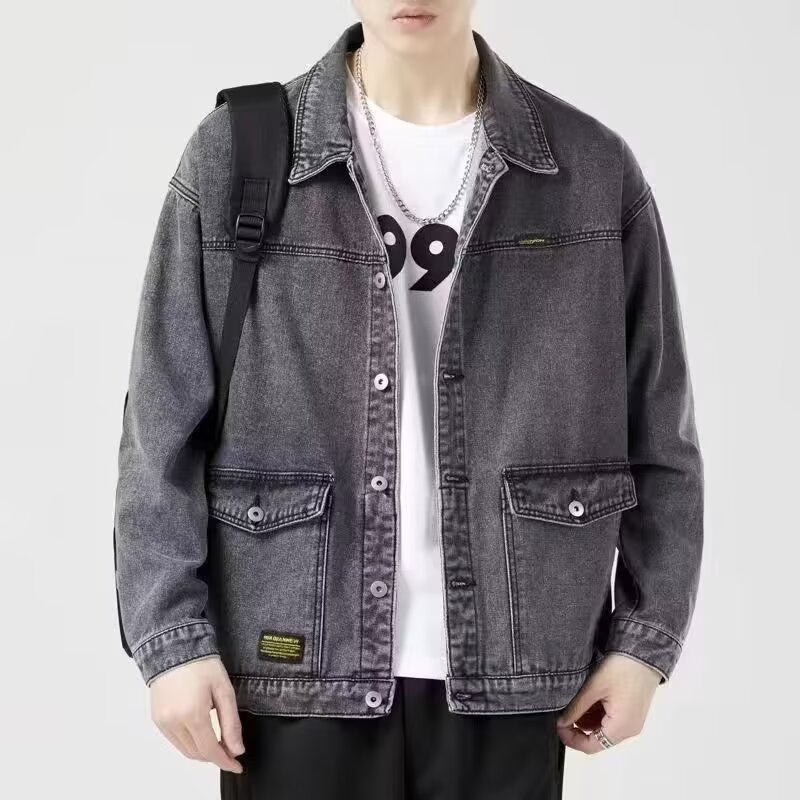 男士春秋季新款时尚潮流男生潮牌休闲夹克牛仔上衣工装外套G21P55,男装夹克,星座208-1