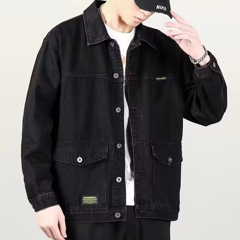 男士春秋季新款时尚潮流男生潮牌休闲夹克牛仔上衣工装外套G21P55,男装夹克,星座208-1