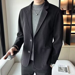 男士高品质加厚毛呢子西装外套修身时尚厚款便西单西服LZ342P75图片