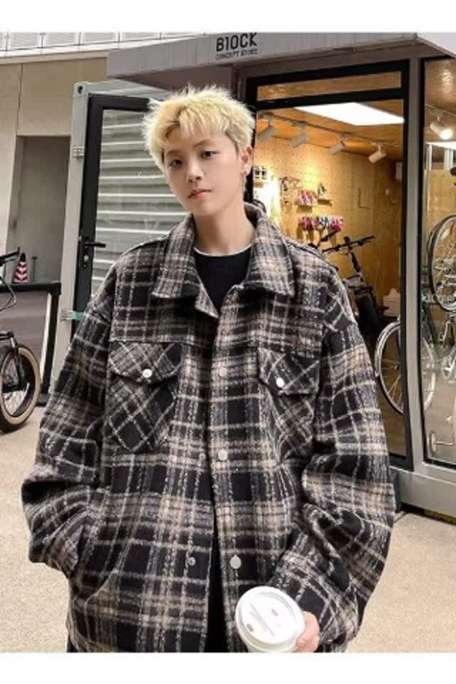 美式高街复古潮流男港风痞帅磨毛复古情侣款衬衫潮夹克W88P65,男装夹克,星座208-1