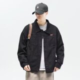 美式牛仔夹克春秋男百搭宽松外套情侣大码上衣ins潮日系Y8033P65，男装夹克，星座208-1