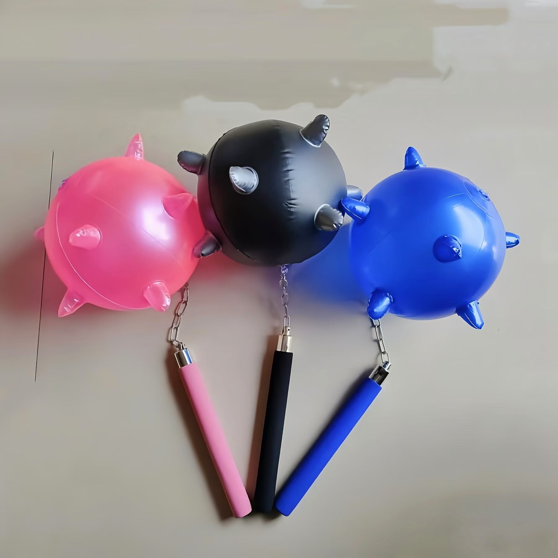 PVC充气玩具流星锤硬柄锤大号千吨锤锤子小朋友带刺手拿玩具气球,玩具/童车/益智/积木/模型,塑料充气玩具（其他材质勿放）,淘宝优惠券,粉丝福利购,淘宝优惠卷