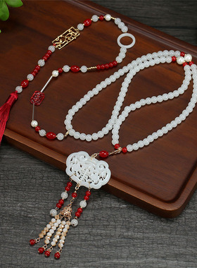 汉服璎珞项链古风长款流苏