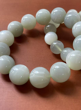 绿月光手串月光石手链绿色单圈强光经典气质时尚女士素圈冰透