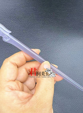新款玉兔发簪发钗烟紫色蓝水色白色簪子国风中式旗袍发饰汉服头饰