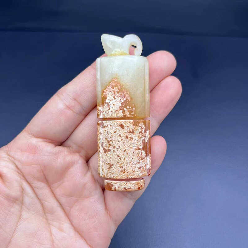 古玩玉器岫玉司南佩玉吊坠颈饰挂件项坠腰佩古风汉服配饰玉司南挂