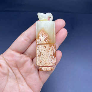 古玩玉器岫玉司南佩玉吊坠颈饰挂件项坠腰佩古风汉服配饰玉司南挂