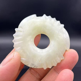 岫玉璇玑吊坠挂件仿古雕刻时来运转玉佩玉坠古风汉服腰佩古风玉佩