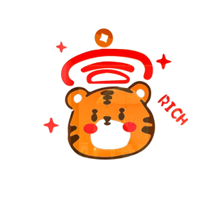 奶茶店墙壁面装饰创意摆件克虎年虎头网红拍照区布置打卡背景贴纸