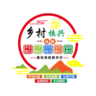 乡村振兴文化墙建设党员活动室布置装饰党支部宣传栏会议室墙贴画