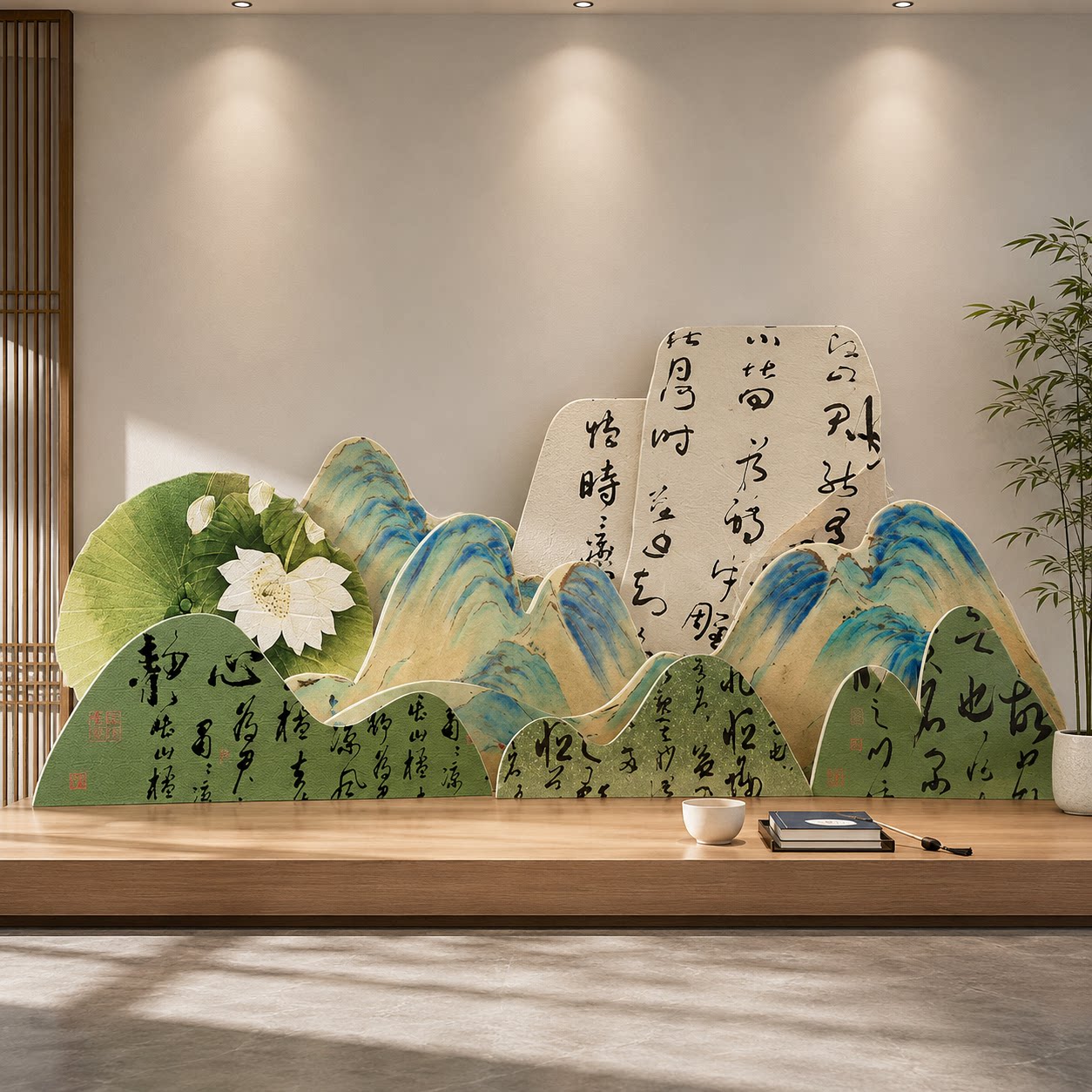 幼儿园画展古中国风环创材料阅图读书法角区教室布置装饰场景墙贴