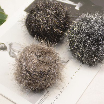 DIY闪光玻璃纱编织针织梭织特种纱线手工编织diy钩针玩偶包包帽子