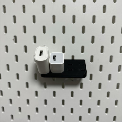 手机USB充电器收纳支架 适用宜家SKADIS斯考迪斯 宜家洞洞板配件
