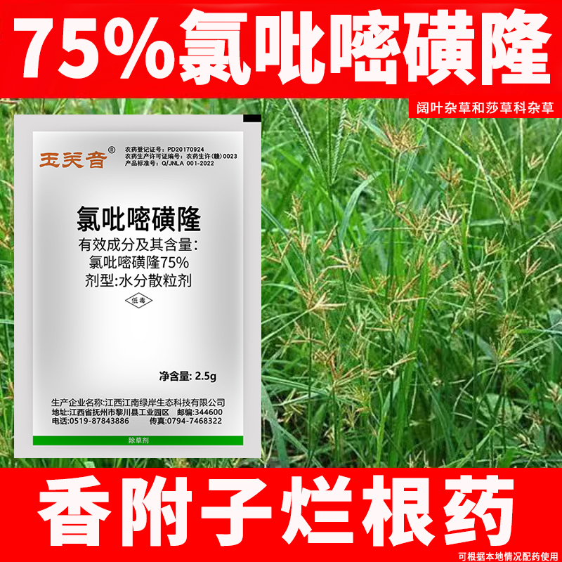 香附子除草剂75%氯吡嘧磺隆烂根剂强力死草 玉米阔叶草莎草药香剂