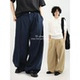 一衬YICHEN 休闲拖地长裤 秋冬立体宽松阔腿牛仔裤 男百搭设计款
