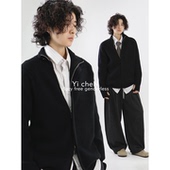 毛衣简约风拉链立领通勤百搭纯色针织衫 一衬YICHEN 秋冬羊毛开衫