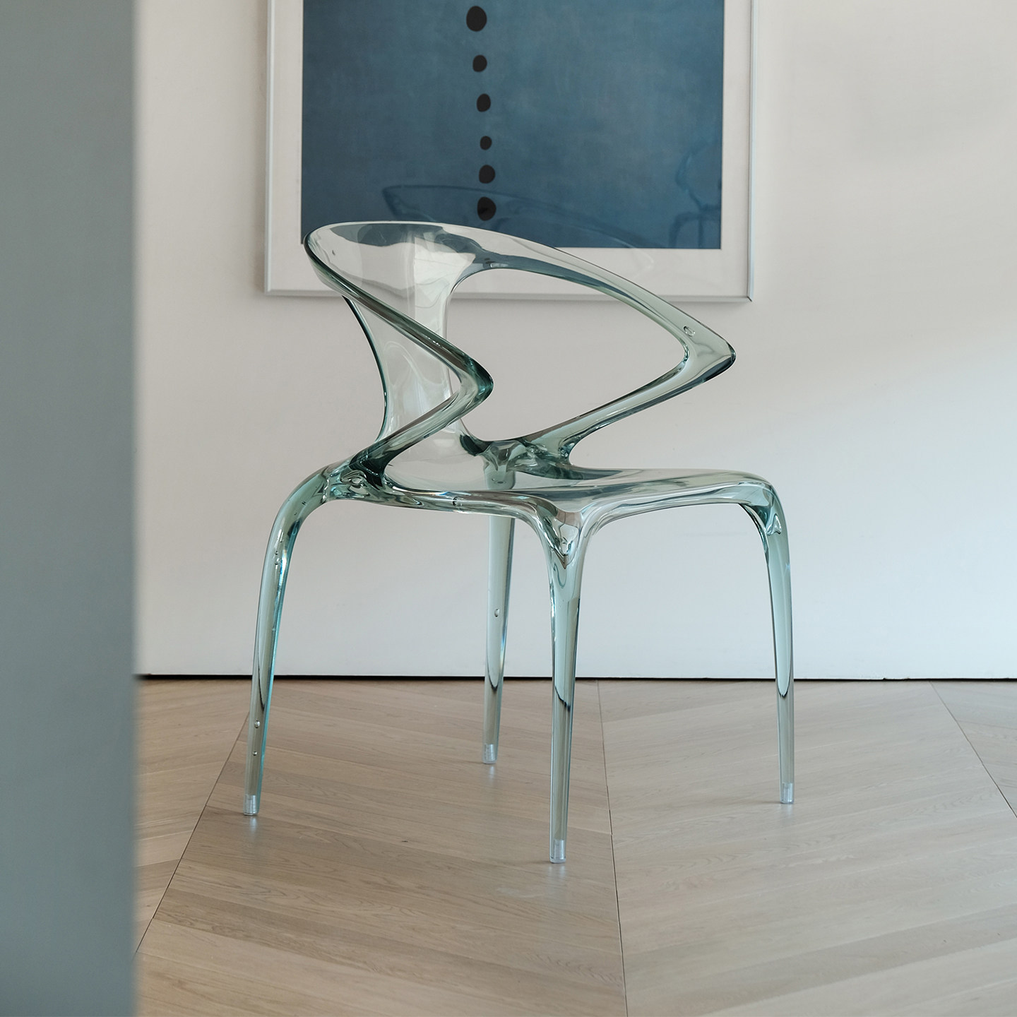 柠檬家具设计师AVA餐椅家用小户型餐桌椅透明亚克力靠背扶手椅