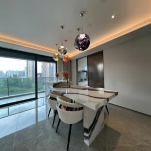 楼简约现代高级感熔岩客厅餐厅吊灯 设计师别墅楼梯灯loft公寓复式