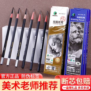 绘画初学者碳笔美术生专用2比14B专业马力炭笔 马利铅笔素描笔套装