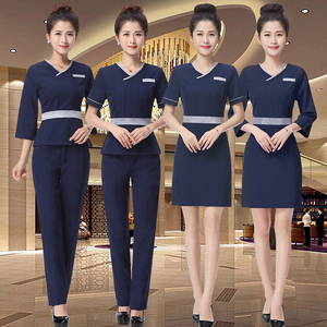 美容师工作服女套装夏季新款时尚职业装连衣裙养生技师美容院工装